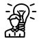 idea customer testimonial line icon vector illustration