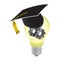 Idea education gear lightbulb illustration design