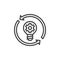 Idea generation line icon