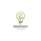 Idea green energy with bulb logo