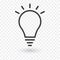 Idea icon, light bulb with rays, linear vector simple trendy icon, editable stroke.