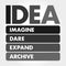 IDEA- Imagine, Dare, Expand, Achieve acronym