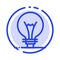 Idea, Innovation, Invention, Light bulb Blue Dotted Line Line Icon