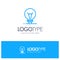 Idea, Innovation, Invention, Light bulb Blue outLine Logo with place for tagline