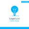 Idea, Innovation, Invention, Light bulb Blue Solid Logo Template. Place for Tagline