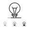 Idea, Innovation, Invention, Light bulb Bold and thin black line icon set