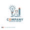 Idea, insight, key, lamp, lightbulb Logo Design. Blue and Orange