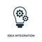 Idea Integration icon. Monochrome sign from creative learning collection. Creative Idea Integration icon illustration