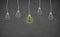 Idea Light Bulb on Blackboard