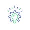 Idea light bulb and cogwheel, new technology, innovation concept, smart solution