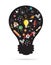 Idea on light bulb.education concept.can be used for layout