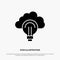 Idea, Light, Bulb, Focus, Success solid Glyph Icon vector