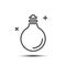 Idea light thin line icon style on white background