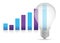 Idea lightbulb graph illustration design