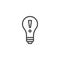 Idea lightbulb line icon