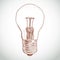 Idea lightbulb sketch on white background. vector