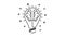 Idea line light bulb symbol.