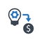 Idea make money icon