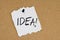 Idea note on pinboard