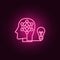 idea smart human brain icon. Elements of artifical in neon style icons. Simple icon for websites, web design, mobile app, info