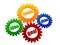 Idea, team, plan, goal in colorful gearwheels