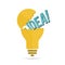 Idea Text Light Bulb Crack