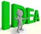 Idea Word Shows Concept Thoughts And Creativity