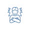 Ideal employee line icon concept. Ideal employee flat  vector symbol, sign, outline illustration.