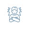 Ideal employee line icon concept. Ideal employee flat  vector symbol, sign, outline illustration.