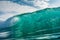 Ideal surfing wave in Atlantic ocean. Glassy turquoise wave