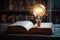 Ideas illuminated Light bulbs and books convey the power of knowledge