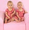 Identical twin girls