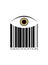 Identification concept, eye in the barcode, idea of the man checking , customer identification,