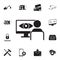 identification of the eye on the monitor icon. Detailed set of cyber security icons. Premium quality graphic design sign. One of t