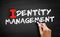 Identity management text on blackboard