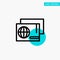 Identity, Pass, Passport, Shopping turquoise highlight circle point Vector icon