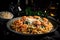 The Ides of March: A Delicious Pasta and Shrimp Parmesan Plate with a Side of Spinach Cheese