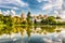 Idillic view of the Novodevichy Convent monastery in Moscow, Russia