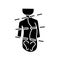 Idiopathic scoliosis black glyph icon