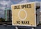 Idle Speed No Wake sign near water