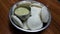 Idli Pieces & Curd Chilly chutney