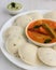 Idli Sambhar and grated coconut dip