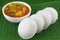 Idly with sambar Iddli is a traditional breakfast of South Indian households,its a very popular savory dish of South Indian