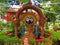 Idol of Lord Jagannath in a beautiful garden