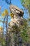 The Idol Rock - Stone guards of Olkhinsky plateau. Rocky outcrops formed by the weathering of rocks