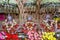 Idols of Hindu God Jagannath, Balaram and Goddess Subhadra Beautifully decorated during the Rath Yatra Festival
