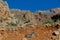 Idylic west Crete landscape with goats