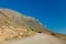 Idylic west Crete landscape with goats countryside road