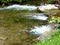 Idyll on the rushing mountain stream with crystal clear water 5