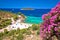 Idyllic Adriatic beach Bilo near Primosten view